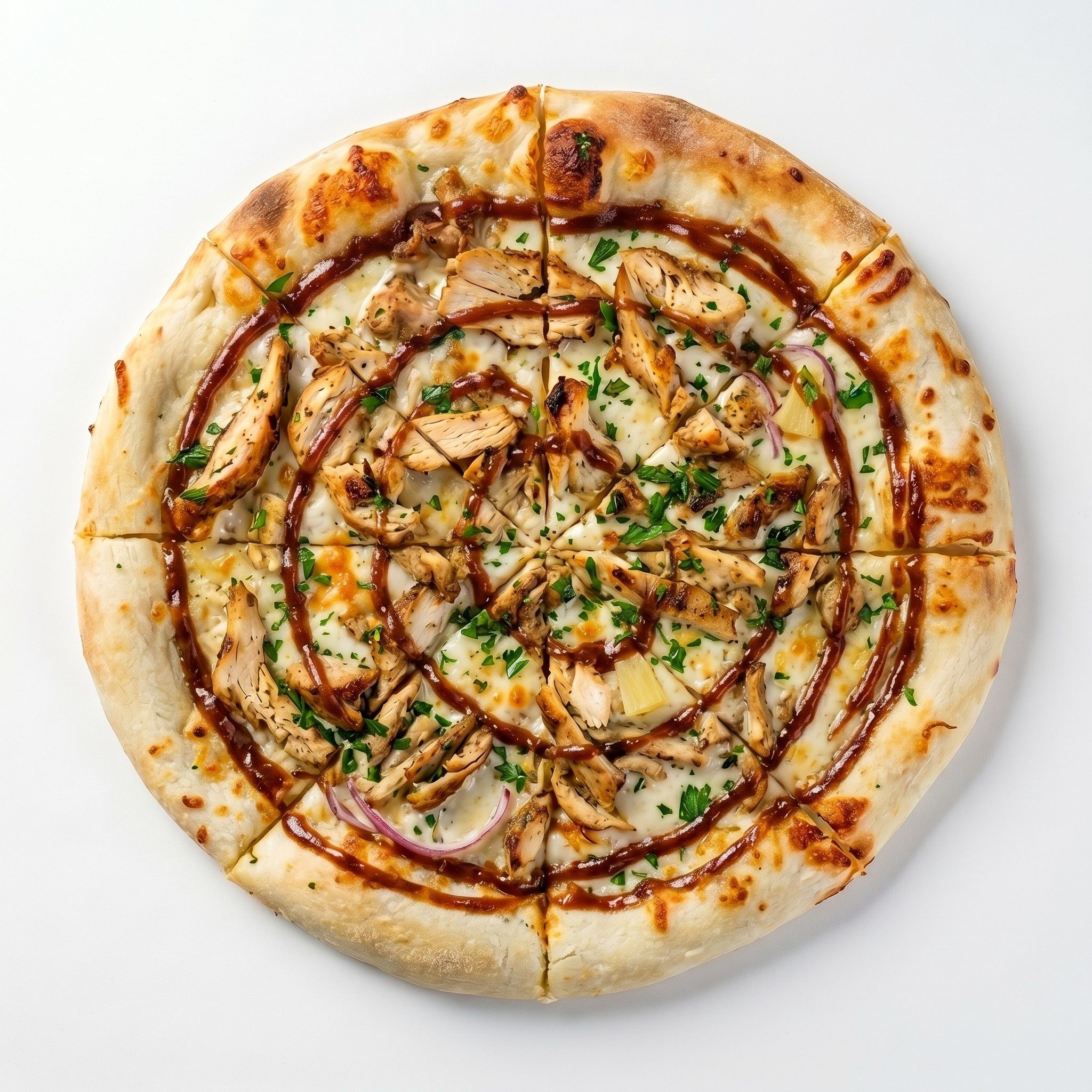 BBQ Chicken Pizza.